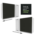 Gabinete Superior Esquinero 94 cm 1 Puerta Blanco/Negro Glamy Madesa
