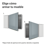 Gabinete Superior de Esquina 1 Puerta Blanco/Gris Lux Madesa