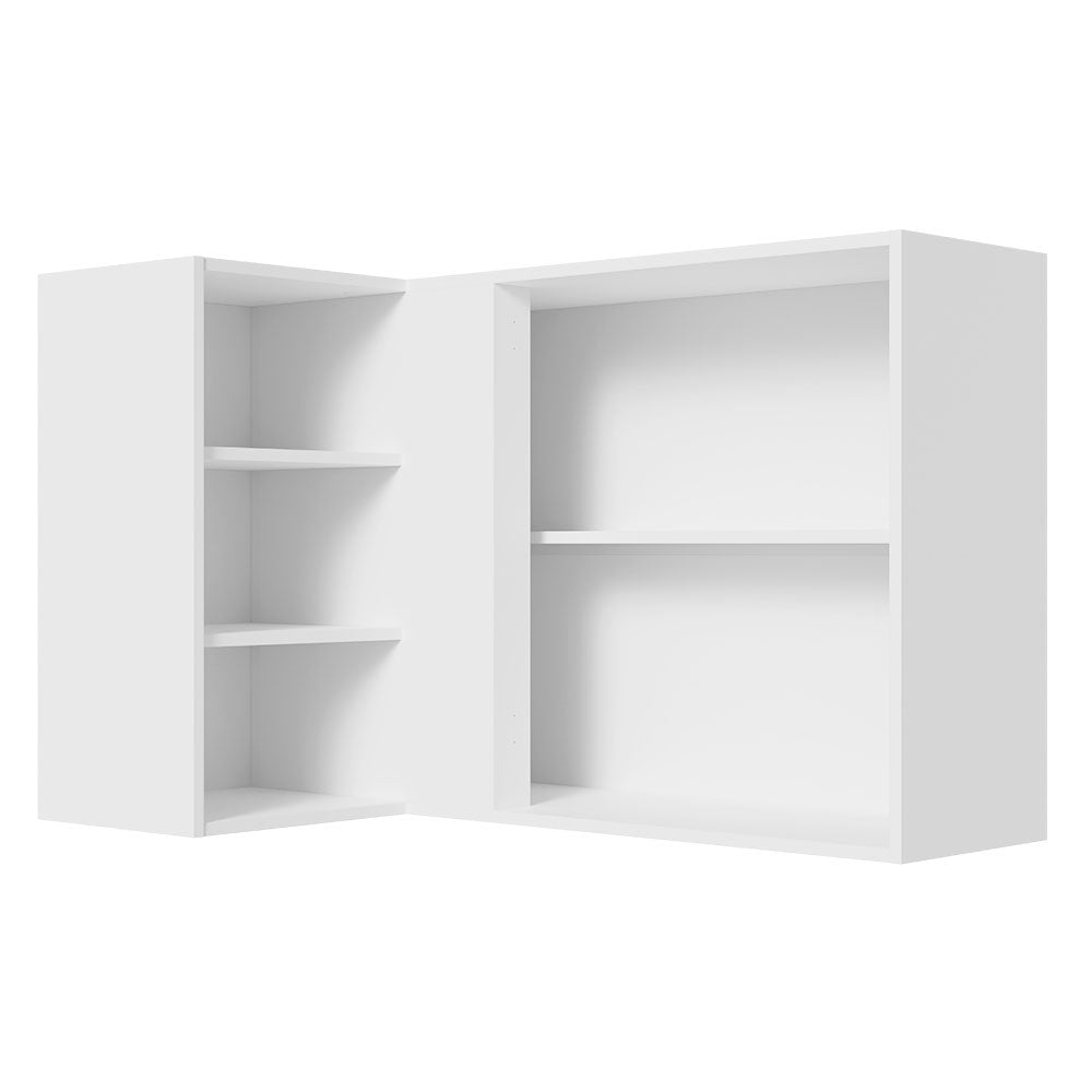 Gabinete Superior Esquinero 166 cm 1 Puerta 3 Nichos Blanco Glamy Madesa