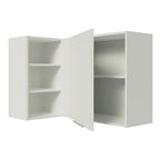 Gabinete Superior Esquinero 166 cm 1 Puerta 3 Nichos Blanco Stella Madesa