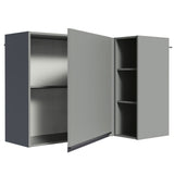 Gabinete Superior de Esquina 1 Puerta y Botellero Nice Gris