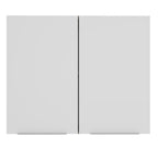 Gabinete Superior 80 cm 2 Puertas Marrón/Blanco Stella Madesa