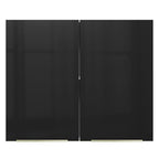 Gabinete Superior 80 cm 2 Puertas Blanco/Negro Lux Madesa