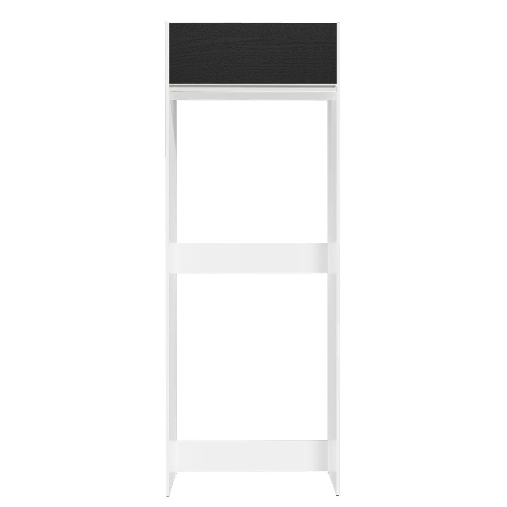 Mueble de Cocina para Refrigerador 1 Puerta Abatible Glamy Blanco/Negro