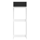 Mueble de Cocina para Refrigerador 1 Puerta Abatible Glamy Blanco/Negro