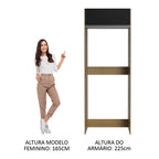 Mueble para Refrigerador 1 Puerta Marrón/Negro Glamy Madesa