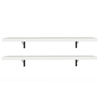 Kit 2 Repisas de Cocina 80 cm con Soporte Metálico Blanco Madesa