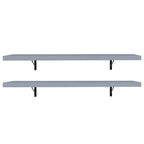 Kit 2 Repisas de Cocina 80 cm con Soporte Metálico Gris Madesa