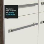 Cocina Integral Esquinera 385cm Marrón/Branco Emilly Love 01