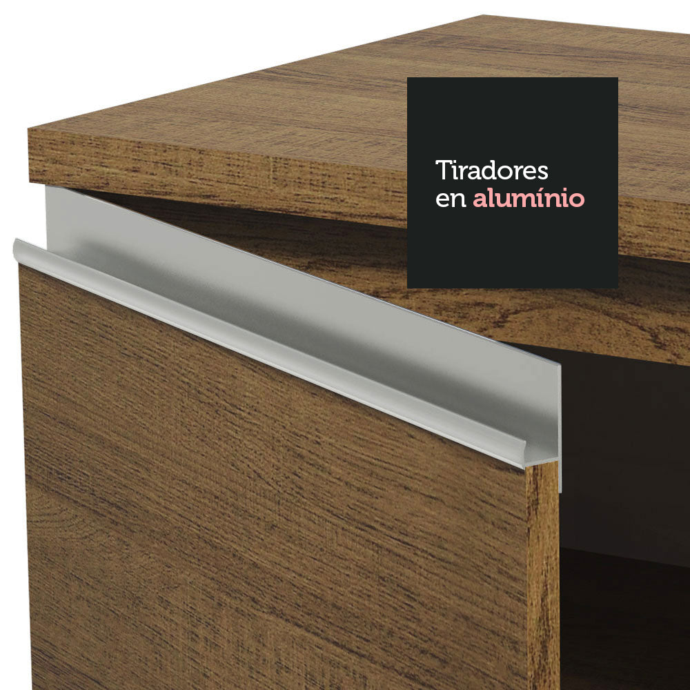 Cocina Integral Esquinera 329cm Marrón Glamy 01