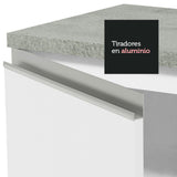 Cocina Integral Esquinera 349cm Blanco Glamy 03