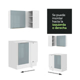 Cocina Integral Esquinera 546 cm Lux Blanco/Gris 03