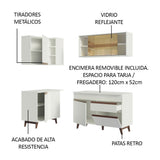 Cocina Integral Esquinera 262cm Blanco Reims 01