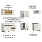 Cocina Integral de Esquina 332cm Blanco Reims 02