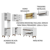 Cocina Integral Esquinera 392cm Blanco Reims Madesa 03
