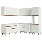 Cocina Integral Esquinera 437cm Blanco Reims Madesa 01