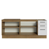 Kit con 2 Muebles de Cocina 3 Cajones y 4 Puertas (Sin Encimera Ni Fregadero) Marrón/Blanco Agata 01