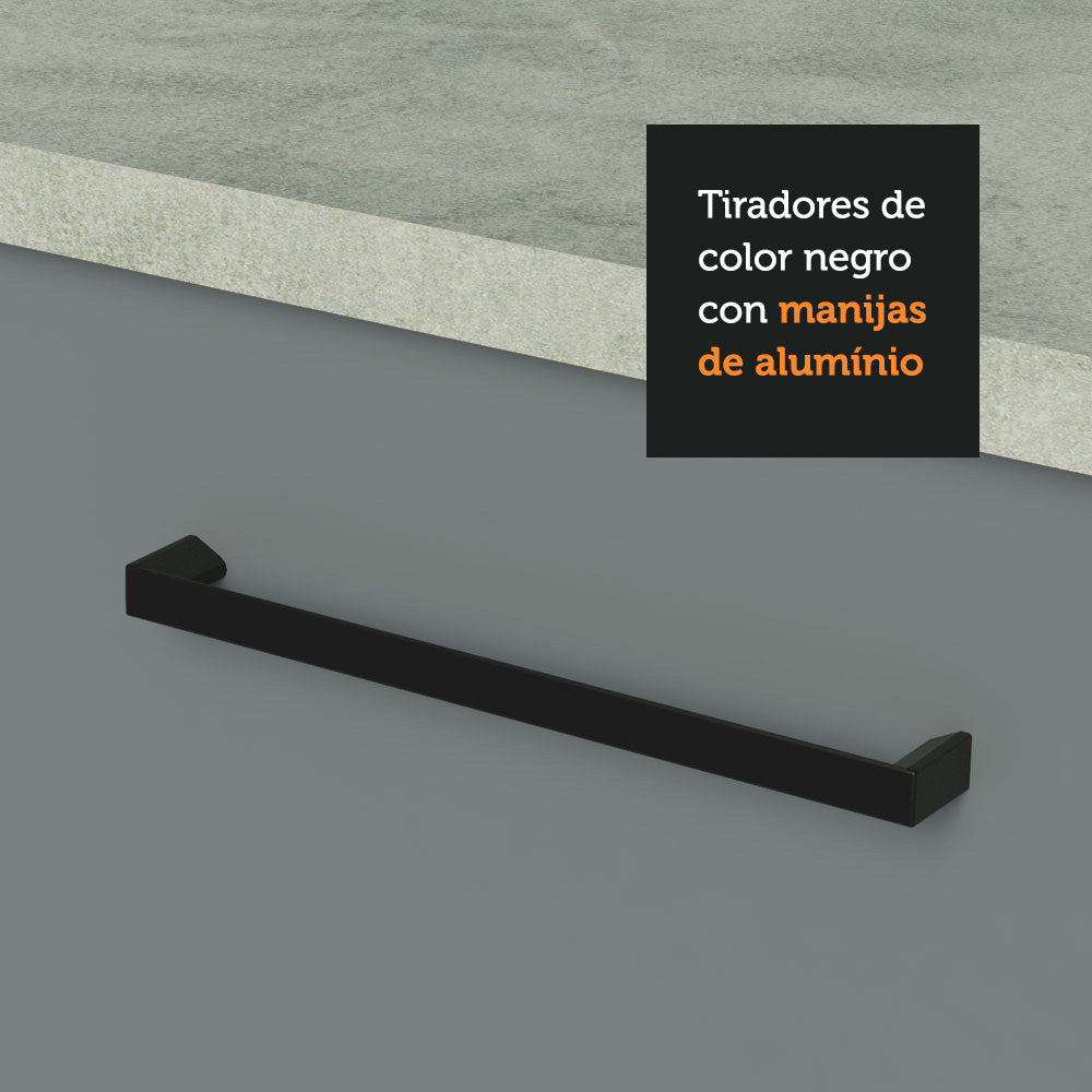 Cocina Compacta 220 cm Blanco/Gris Agata Madesa