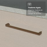 Cocina Integral 340cm Blanco/Crema Agata 01