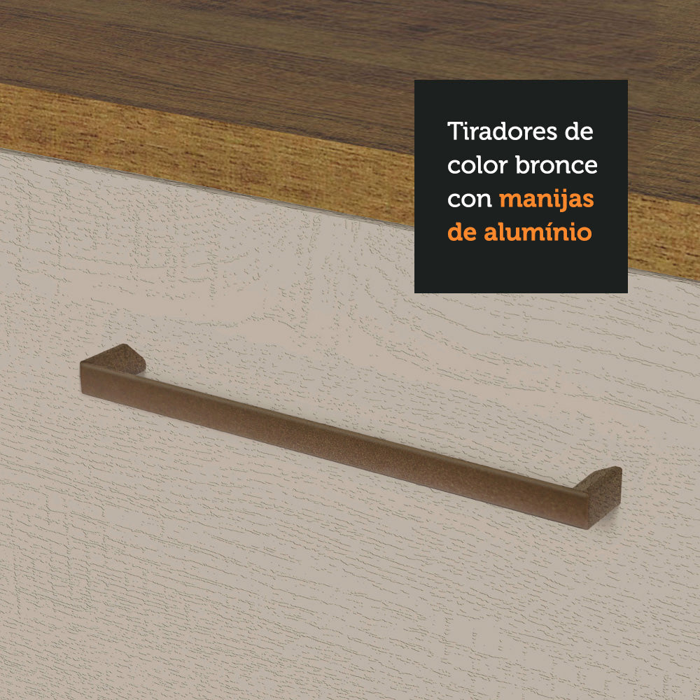Cocina Integral 350cm Marrón/Crema Agata 01