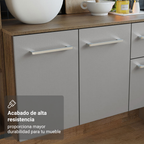 Cocina Compacta 180 cm Marrón/Gris Easy Madesa