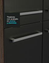 Cocina Compacta 137cm sin Fregadero Marrón/Negro Emilly 06