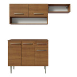 Cocina Integral 165cm con Encimera Marrón/Negro Emilly Madesa 08
