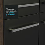 Cocina Compacta 229 cm Marrón/Negro Emilly Madesa