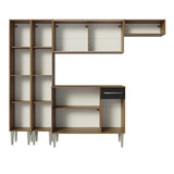 Cocina Integral 229cm Marrón/Negro Emilly 09
