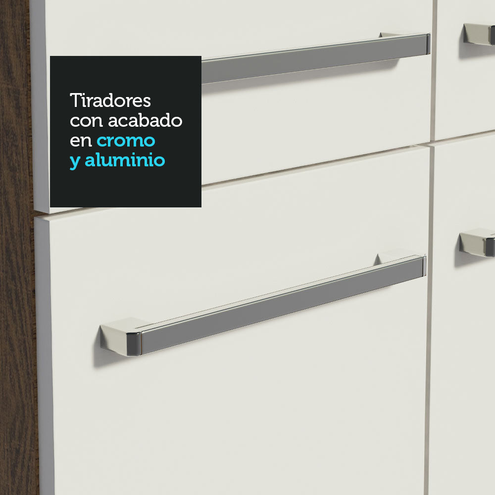Cocina Integral 229cm con Fregadero Marrón/Blanco Emilly 12