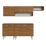 Cocina Integral 229cm con Encimera Marrón Emilly Madesa 14