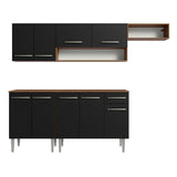 Cocina Integral 229cm con Encimera Marrón/Negro Emilly Madesa 14