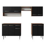 Cocina Compacta 229cm Marrón/Negro Emilly 15