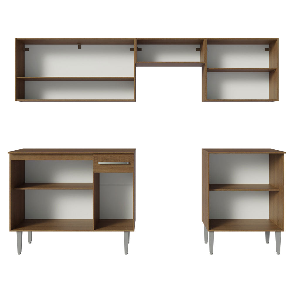 Cocina Compacta 229cm Marrón/Gris Emilly 15