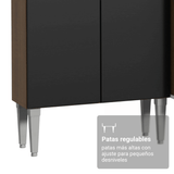 Cocina Integral 293cm con Fregadero Marrón/Negro Emilly 09