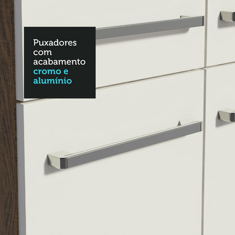 Cocina Integral 293cm Emilly Marrón/Blanco Madesa 10