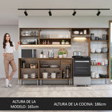 Cocina Integral 293cm Marrón/Gris Emilly 10