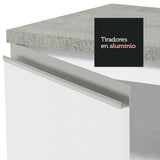 Cocina Compacta 120cm con Fregadero Blanco Glamy 09