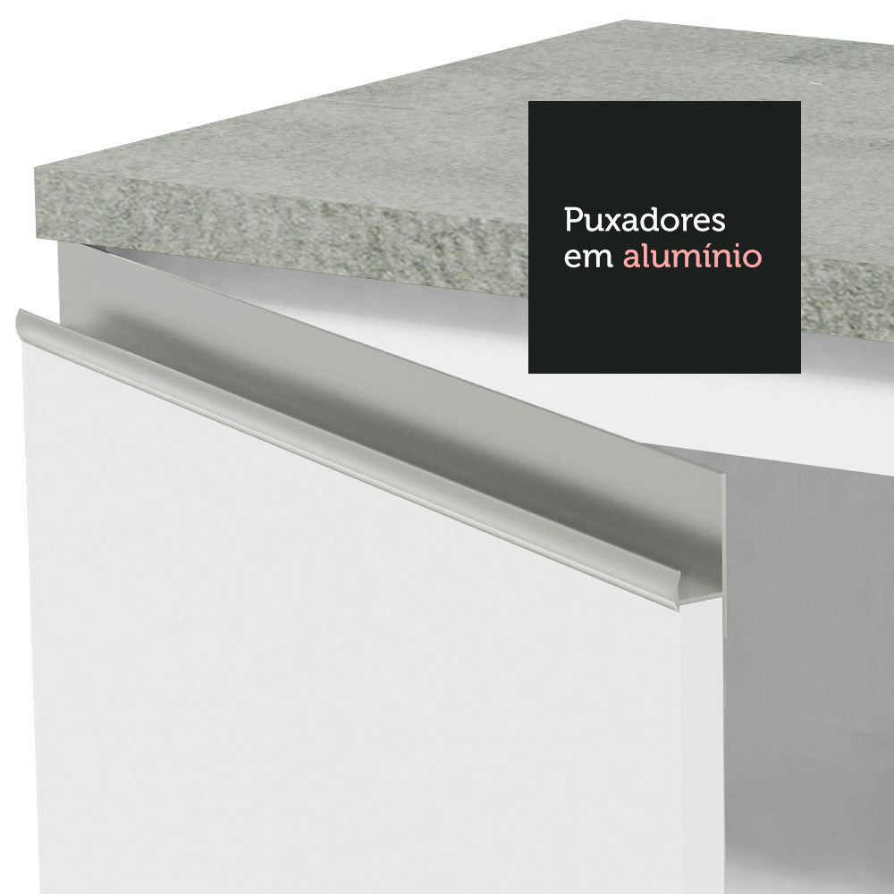 Cocina Compacta 180cm Blanco Glamy 06