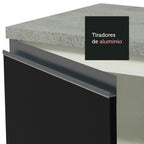 Cocina Compacta 180 cm Blanco/Negro Glamy Madesa