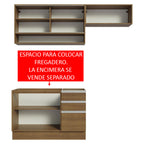 Cocina Compacta 200 cm Marrón Glamy Madesa