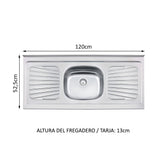 Cocina Integral con Fregadero 200cm Glamy 09 Marrón