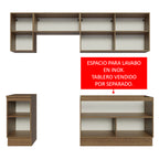 Cocina Integral 240 cm Marrón Glamy Madesa