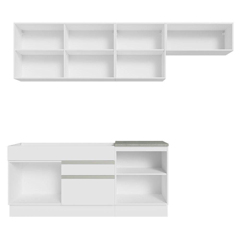 Cocina Integral 260cm Blanco Glamy 03