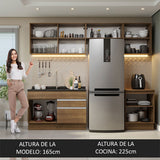 Cocina Integral 260cm Marrón Glamy 05