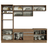Cocina Integral 270cm Marrón Glamy 13