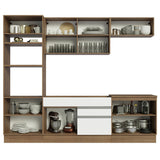Cocina Integral 270cm Marrón/Blanco Glamy 13