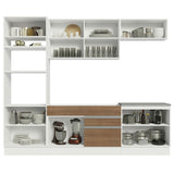 Cocina Integral 270cm Blanco/Marrón Glamy 13