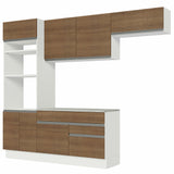Cocina Integral 270cm Blanco/Marrón Glamy 14