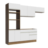 Cocina Integral 270cm Marrón/Blanco Glamy 15